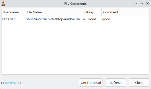 Comments window