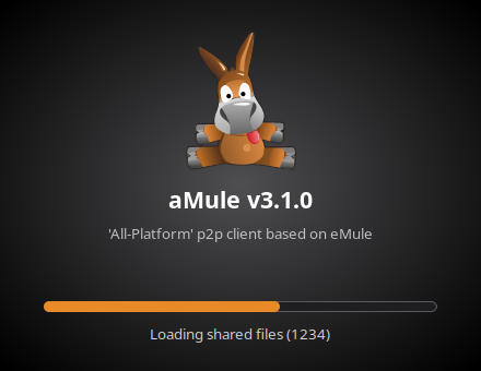 aMule startup screen