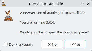 New version available dialog