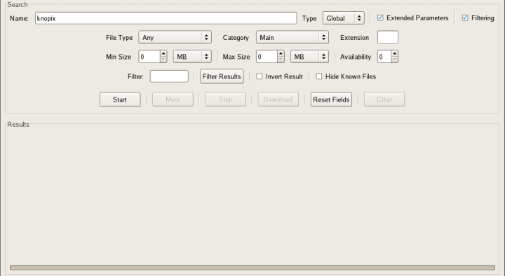 Search dialog