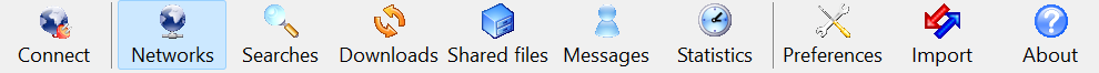 Default aMule toolbar icons