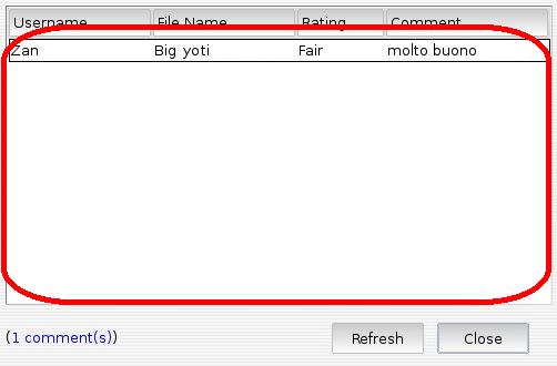 Comments list