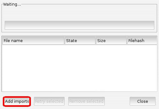 Add imports button