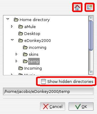Directory browser controls