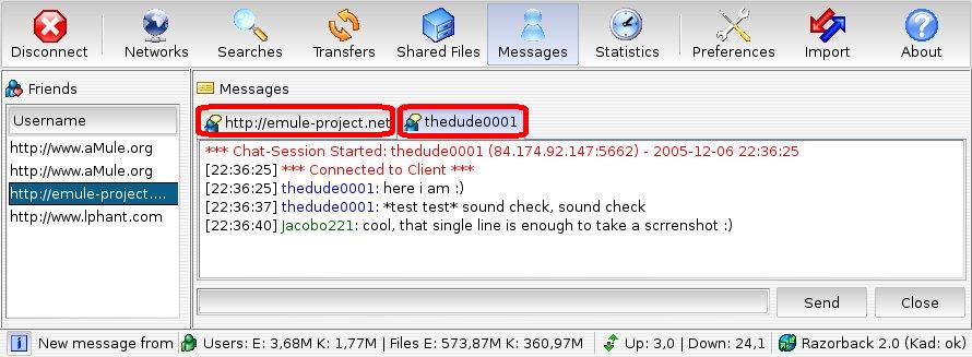 Multiple chat tabs