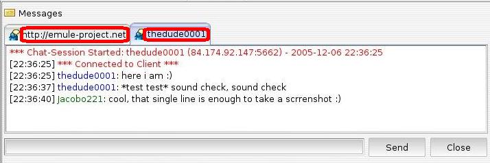 Chat tab labels