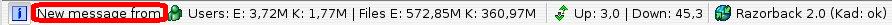Status bar message notification