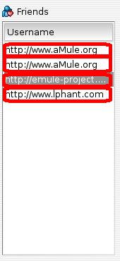 A friend entry in the list