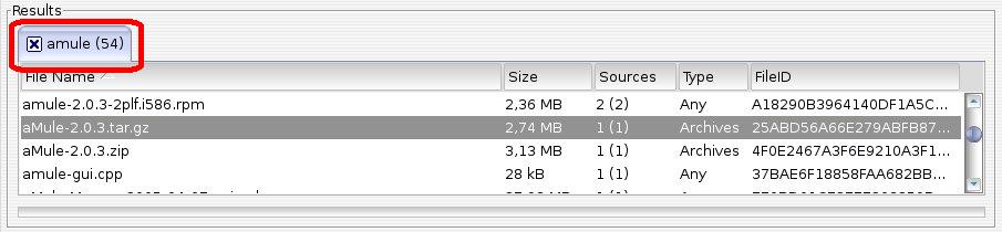 Single search tab