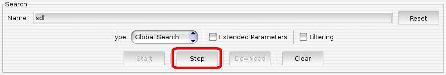Stop button