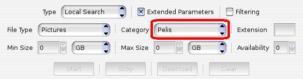 Category selector