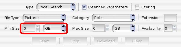 Minimum size filter