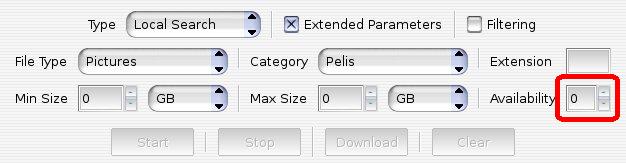 Availability filter